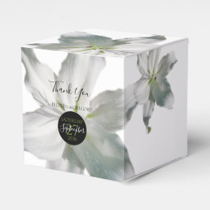 Elegant White Lilies Wedding  Favor Boxes