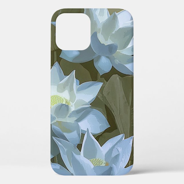 Elegant White Lotus Acrylic Artwork | Case-Mate iPhone Case (Back)