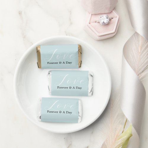Elegant White Love Aqua Mint Wedding Hersheys Miniatures