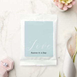 Elegant White Love Aqua Mint Wedding Hot Chocolate Drink Mix