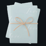 Elegant White Love Aqua Mint Wedding Wrapping Paper Sheets<br><div class="desc">Elegant White Aqua Mint Wedding or any occasion</div>