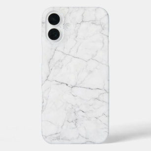 Elegant White Marble  iPhone 16 Plus Case