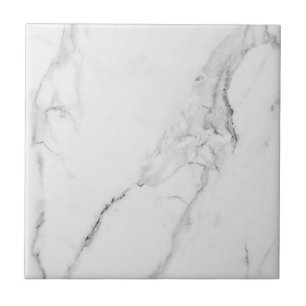Elegant white marble ceramic tile