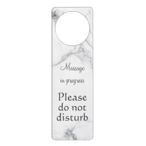 Elegant white marble do not disturb door hanger Elegant white marble do not disturb door hanger