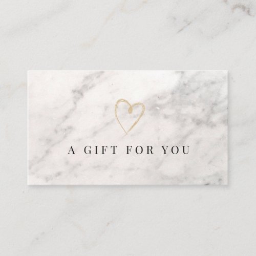 Elegant White Marble Gift Certificate