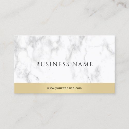 Elegant White Marble Gold Modern Corporate Trendy Business Card