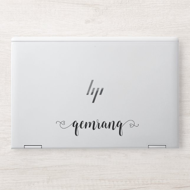 Elegant white Marble HP Laptop Skin (Front)