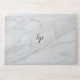 Elegant White Marble HP Laptop Skin