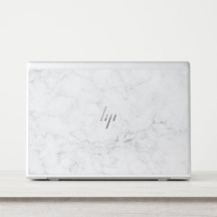 Elegant White Marble HP Laptop Skin