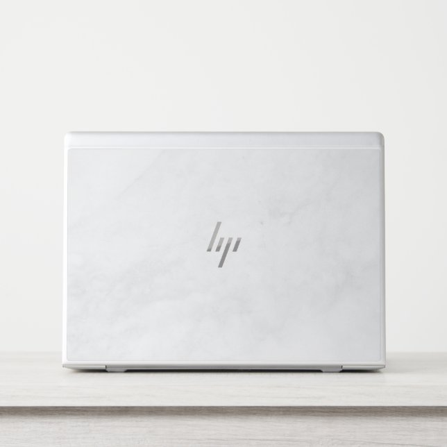 Elegant White Marble HP Laptop Skin (Front)