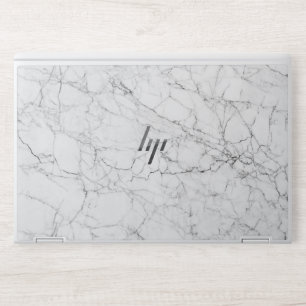 Elegant White Marble HP Laptop Skin