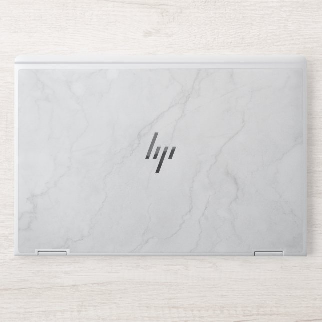 Elegant White Marble HP Laptop Skin (Front)