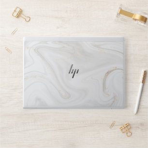 Elegant White Marble HP Laptop Skin