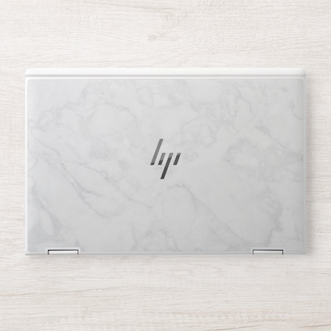 Elegant White Marble HP Laptop Skin (Front)