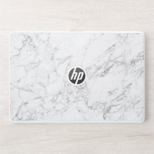 Elegant White Marble HP Laptop Skin