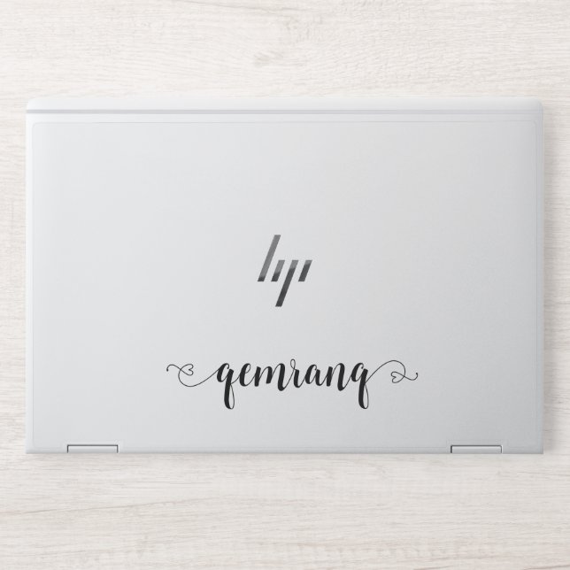 Elegant white Marble HP Laptop Skin (Front)