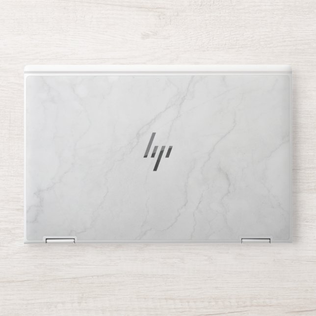 Elegant White Marble HP Laptop Skin (Front)