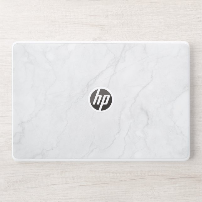 Elegant White Marble HP Laptop Skin (Front)