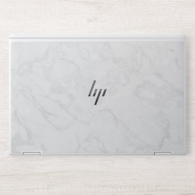 Elegant White Marble HP Laptop Skin (Front)