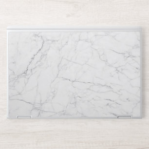 Elegant White Marble HP Laptop Skin