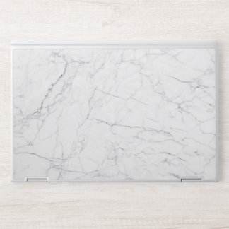 Elegant White Marble HP Laptop Skin