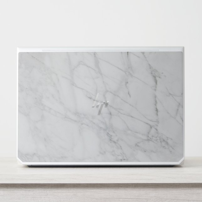 Elegant White Marble HP Laptop Skin (Front)