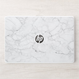 Elegant White Marble HP Laptop Skin