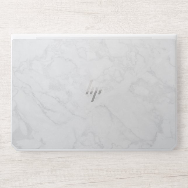 Elegant White Marble HP Laptop Skin (Front)