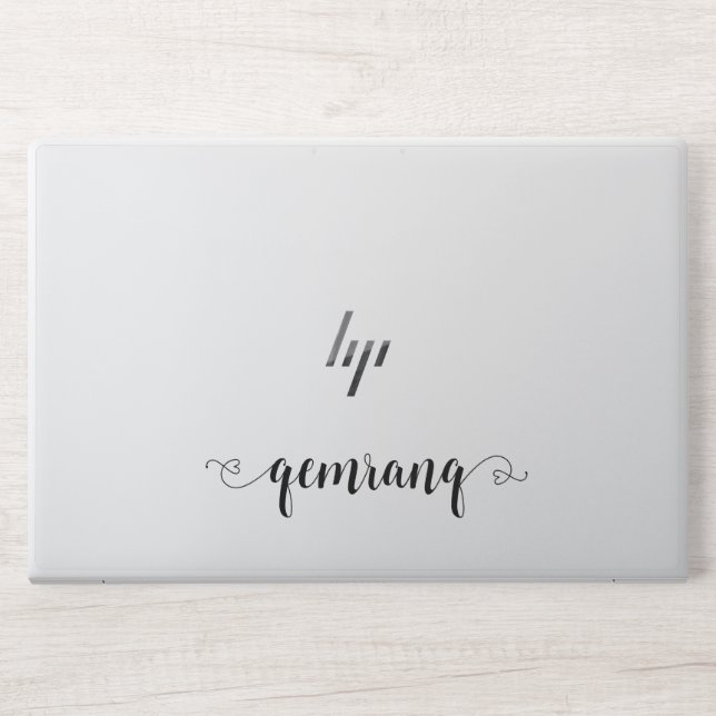 Elegant white Marble HP Laptop Skin (Front)
