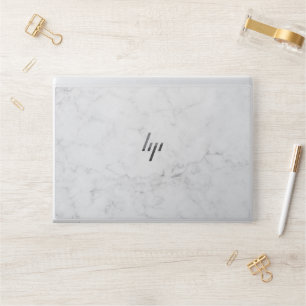 Elegant White Marble HP Laptop Skin