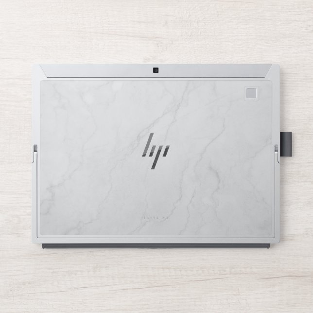 Elegant White Marble HP Laptop Skin (Front)