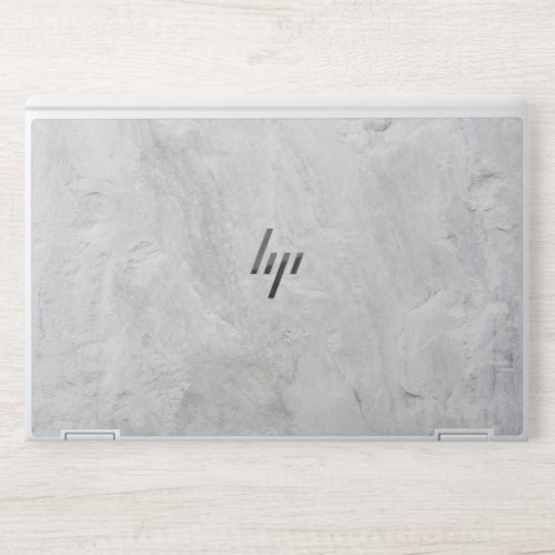 Elegant white marble HP laptop skin