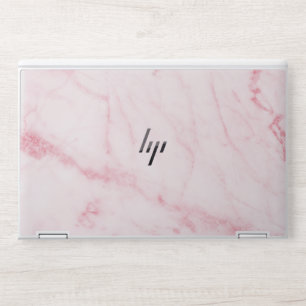 Elegant white marble HP laptop skin