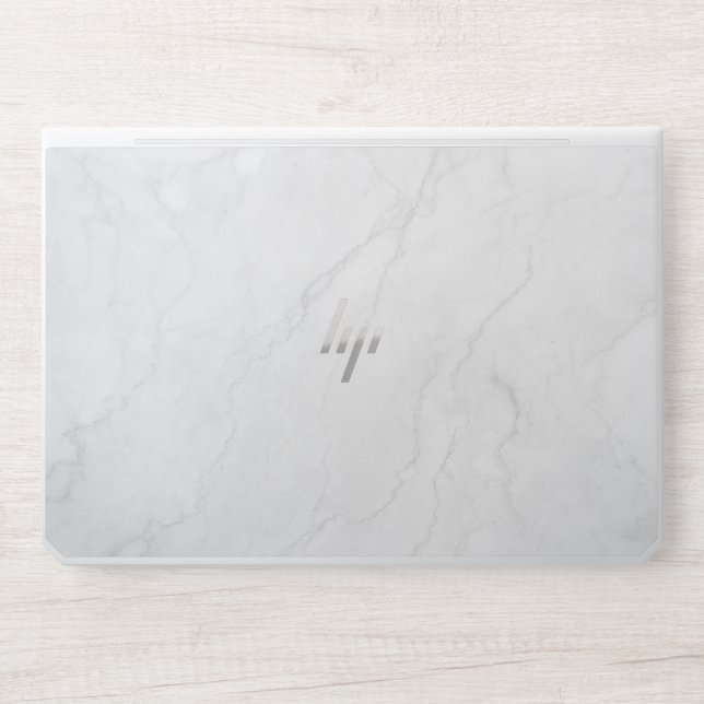 Elegant White Marble HP Laptop Skin (Front)