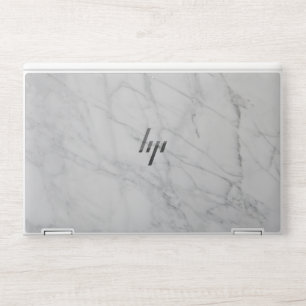 Elegant White Marble HP Laptop Skin