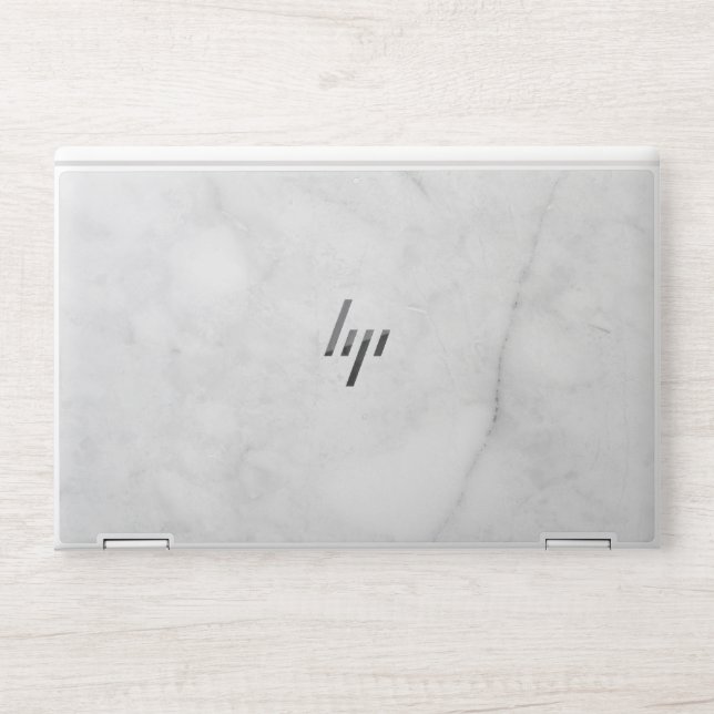 Elegant White Marble HP Laptop Skin (Front)