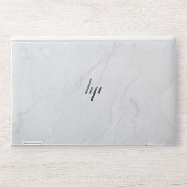 Elegant White Marble HP Laptop Skin (Front)
