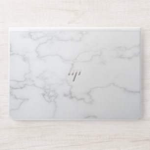 Elegant White Marble HP Laptop Skin