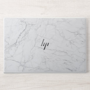 Elegant White Marble HP Laptop Skin
