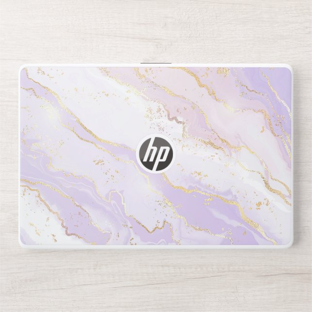 Elegant White Marble HP Laptop Skin (Front)