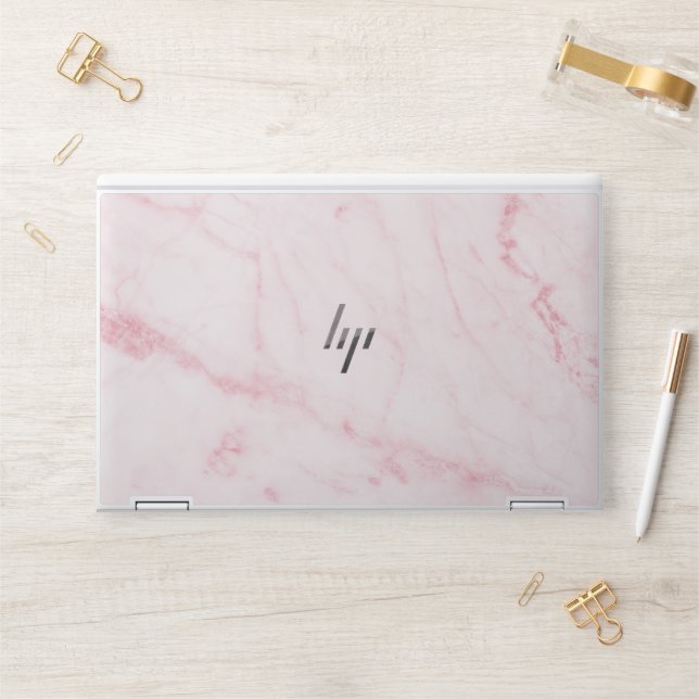 Elegant White Marble HP Laptop Skin (Desk)