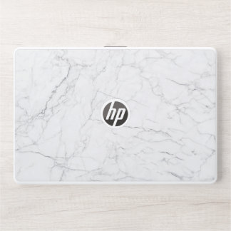 Elegant White Marble HP Laptop Skin