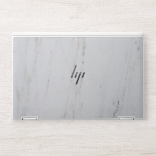 Elegant White Marble HP Laptop Skin