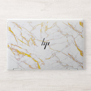 Elegant White Marble HP Laptop Skin