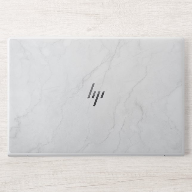 Elegant White Marble HP Laptop Skin (Front)