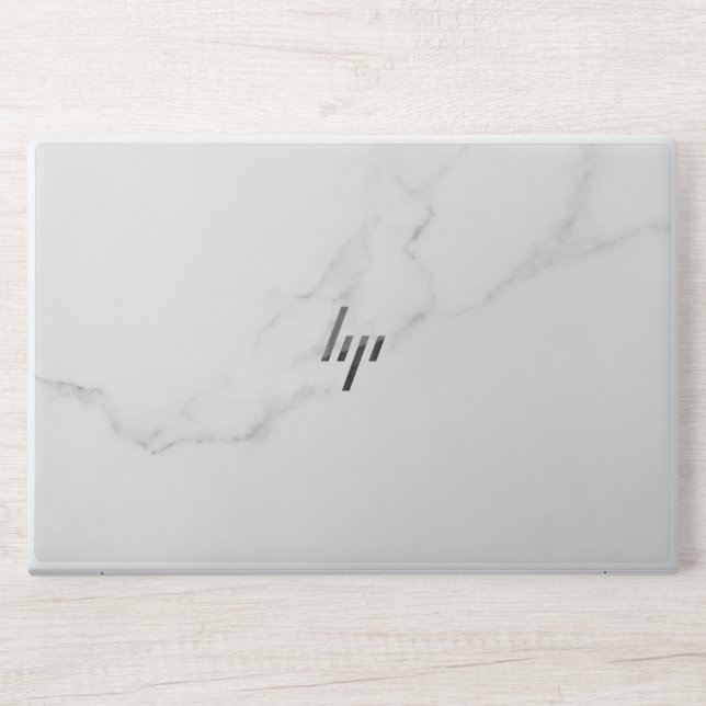 Elegant White Marble HP Laptop Skin (Front)