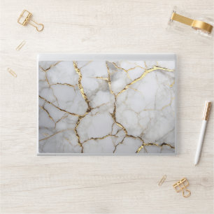 Elegant White Marble HP Laptop Skin