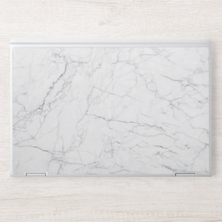 Elegant White Marble HP Laptop Skin