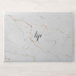 Elegant White Marble HP Laptop Skin