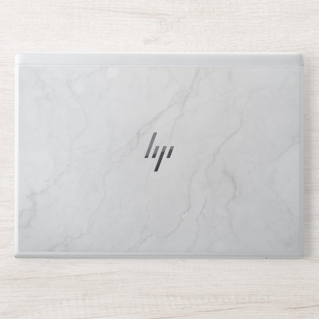 Elegant White Marble HP Laptop Skin (Front)